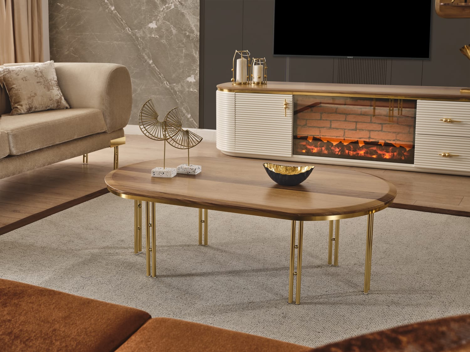 Meuble tv chéminé " Brahma"